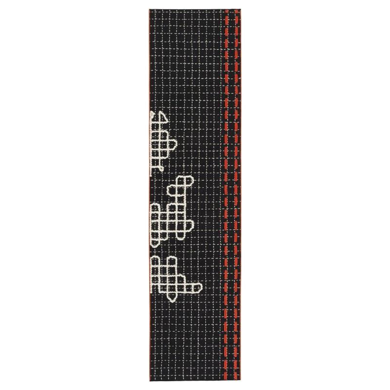 Gan Rugs Single Banda Rug Gan D Black