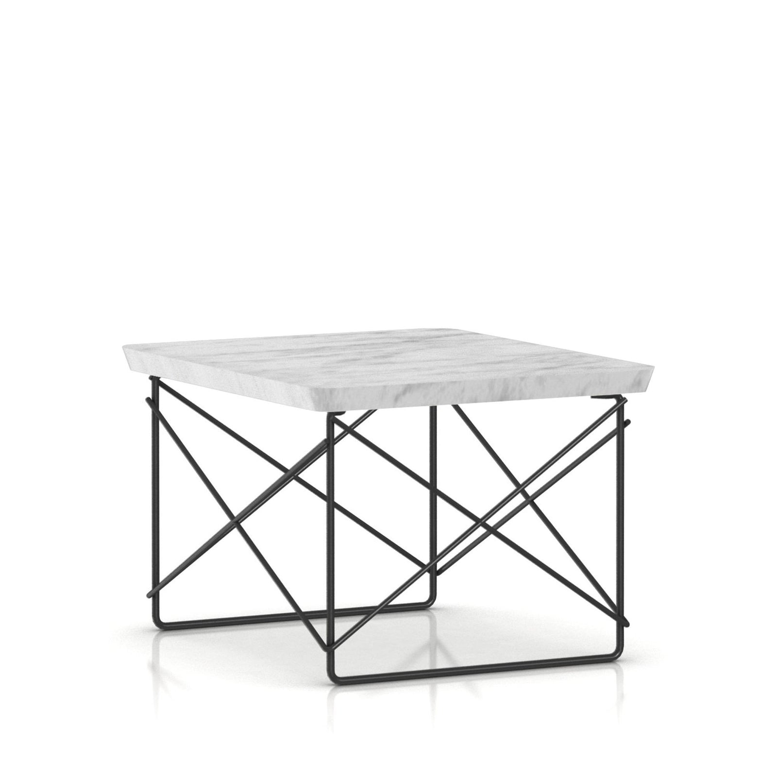 Eames Wire Base Low Table Outdoor Outdoors herman miller Georgia Grey Marble Top Graphite Satin Base