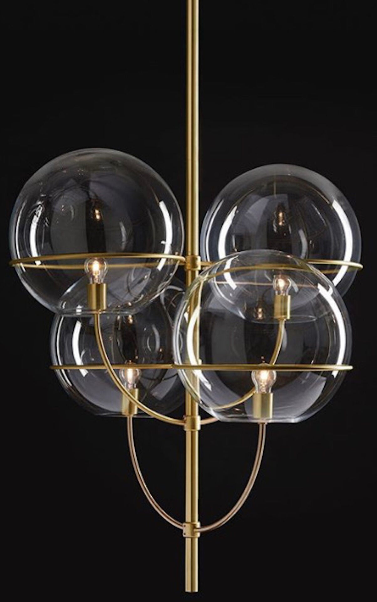 Lyndon 450 Suspension Lamp suspension lamps Oluce Satin gold