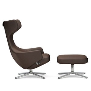 Grand Repos Lounge Chair & Ottoman lounge chair Vitra 16.1-Inch Polished Cosy Contrast - Nutmeg - 03