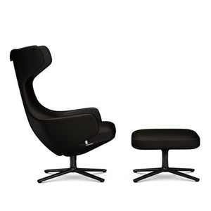 Grand Repos Lounge Chair & Ottoman lounge chair Vitra 18.1-Inch Basic Dark Cosy Contrast - Velvet Brown - 04