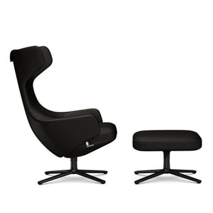 Grand Repos Lounge Chair & Ottoman lounge chair Vitra 18.1-Inch Basic Dark Cosy Contrast - Black Forest - 08