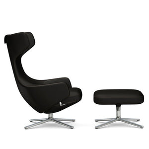 Grand Repos Lounge Chair & Ottoman lounge chair Vitra 16.1-Inch Polished Cosy Contrast - Black Forest - 08