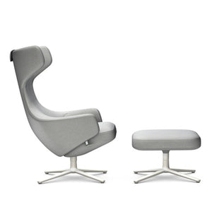 Grand Repos Lounge Chair & Ottoman lounge chair Vitra 18.1-Inch Soft Light Cosy Contrast - Pebble Grey - 01