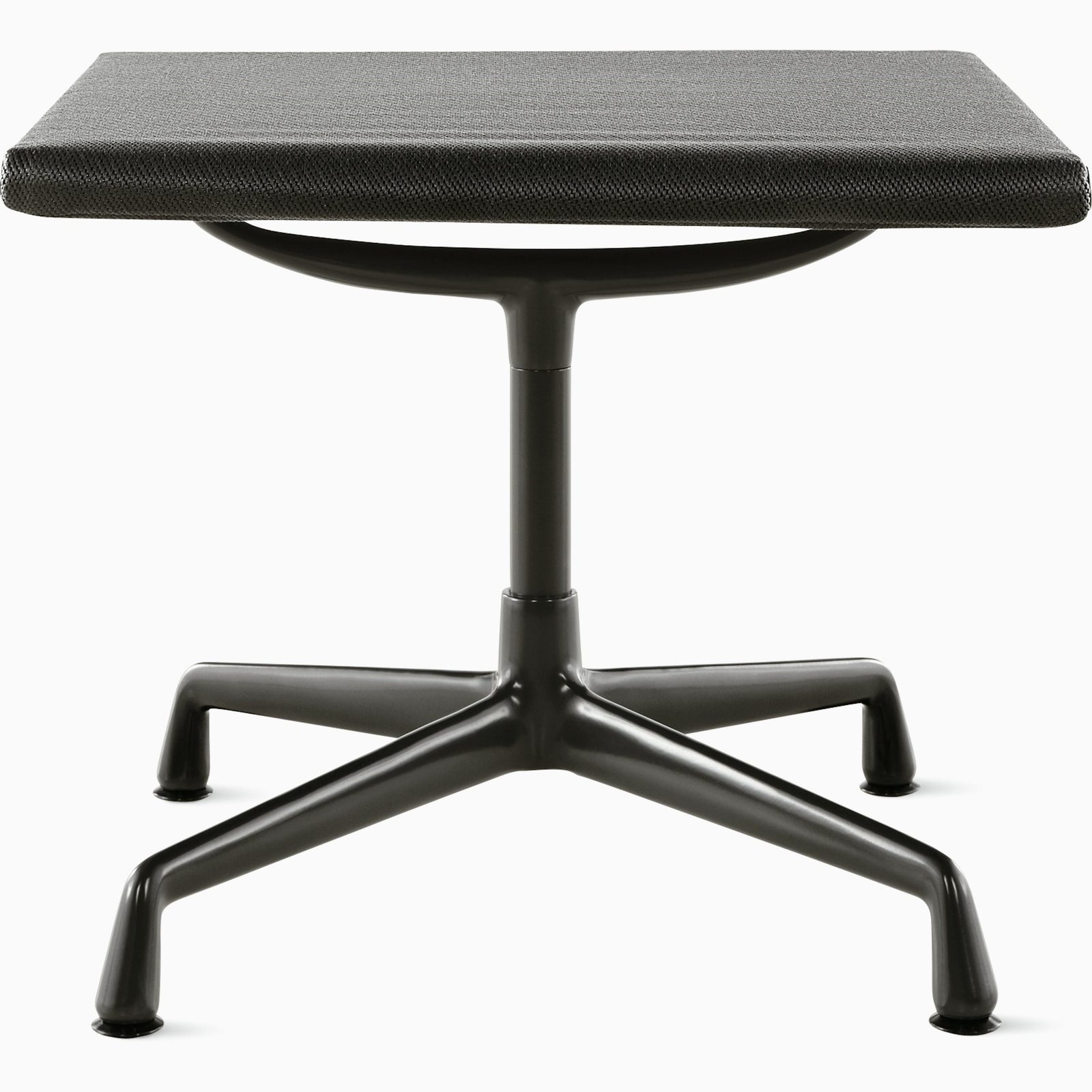 Eames Outdoor Aluminum Ottoman Outdoors herman miller Graphite Satin Base/Frame Lead Outdoor Weave Fabric