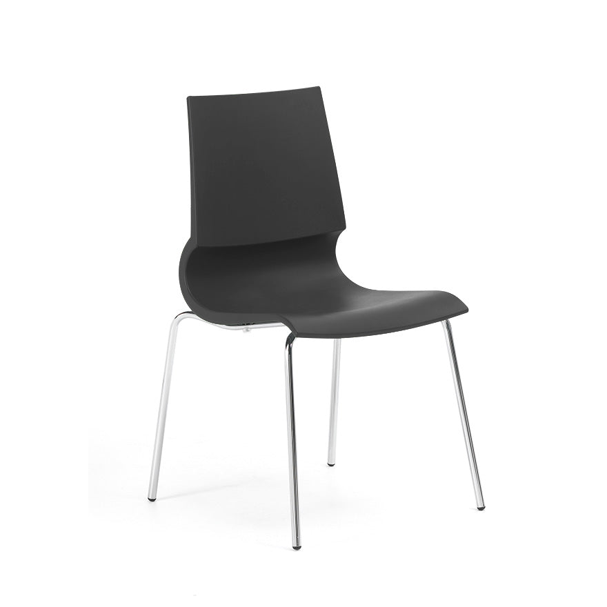 Gigi Armless Chair Chairs Knoll Graphite No Tablet Arms