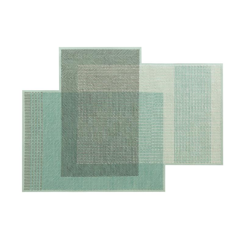 Canevas Geo Rug Rug Gan Green