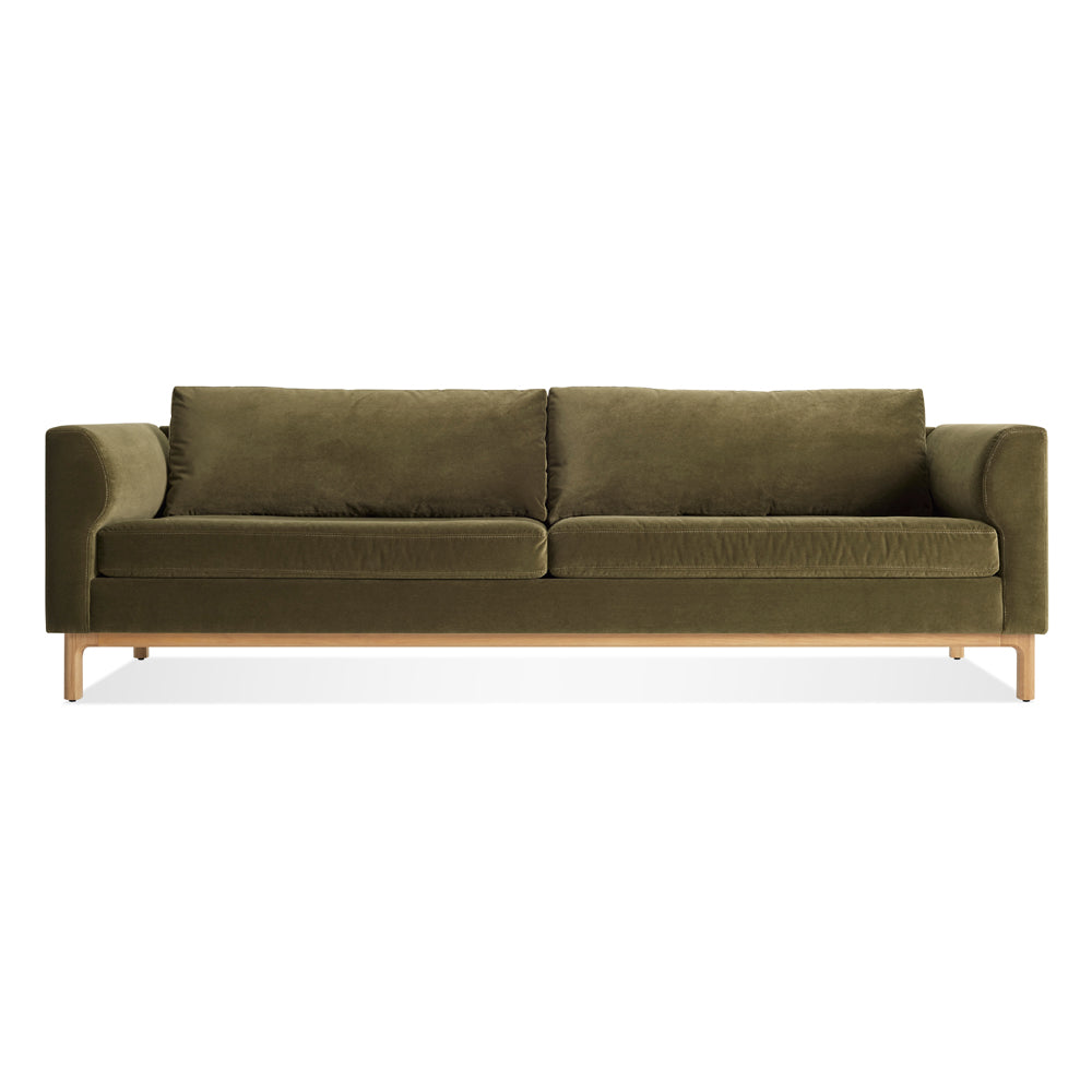Guide 96-inch Sofa Sofa BluDot Moss Velvet White Oak