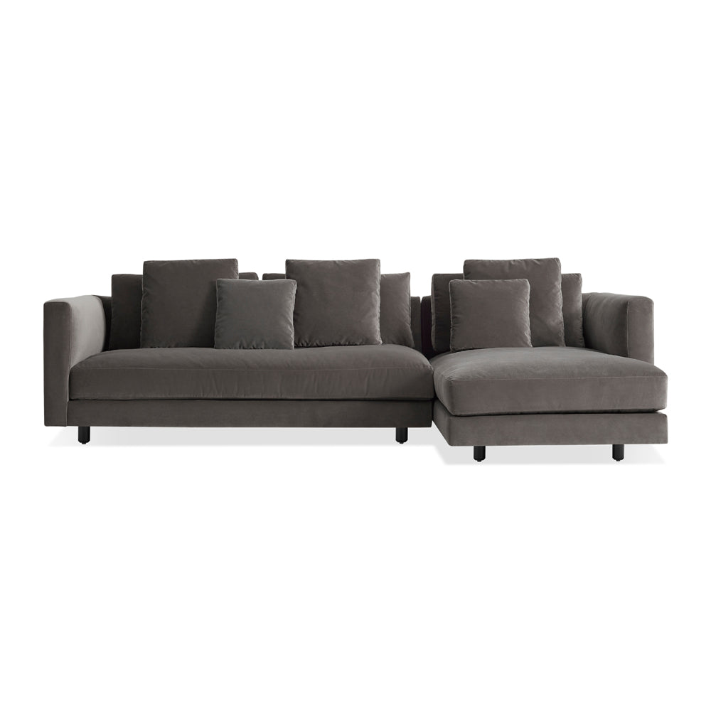 Hands Down Sofa with Chaise Sofas BluDot Storm Velvet / Color Mix 1 Right Chaise