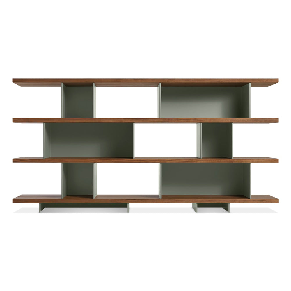 Happy Day Shelving 4 Shelf Shelves BluDot White Oak / Grey Green