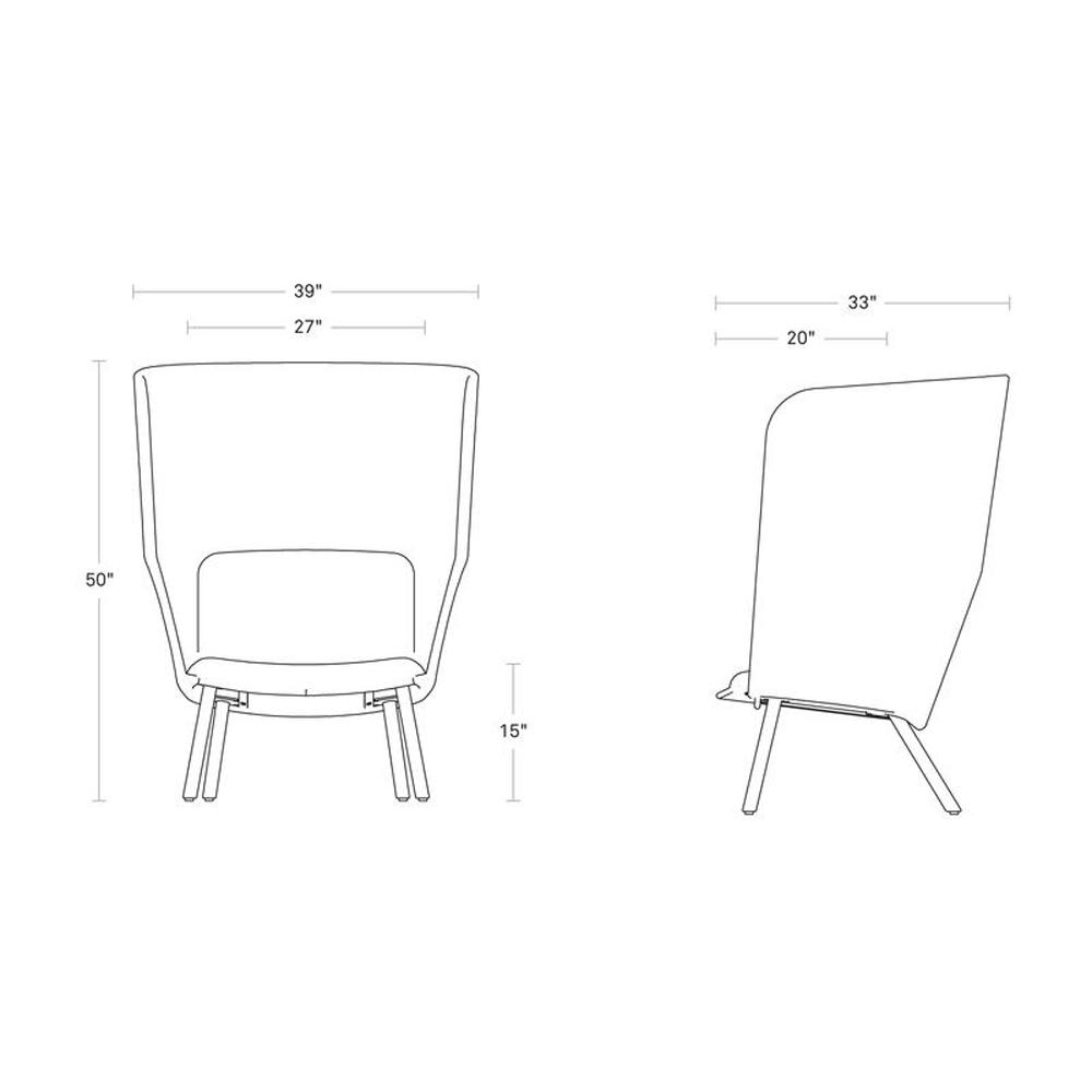 Hedge High Back Lounge Chair lounge chair BluDot