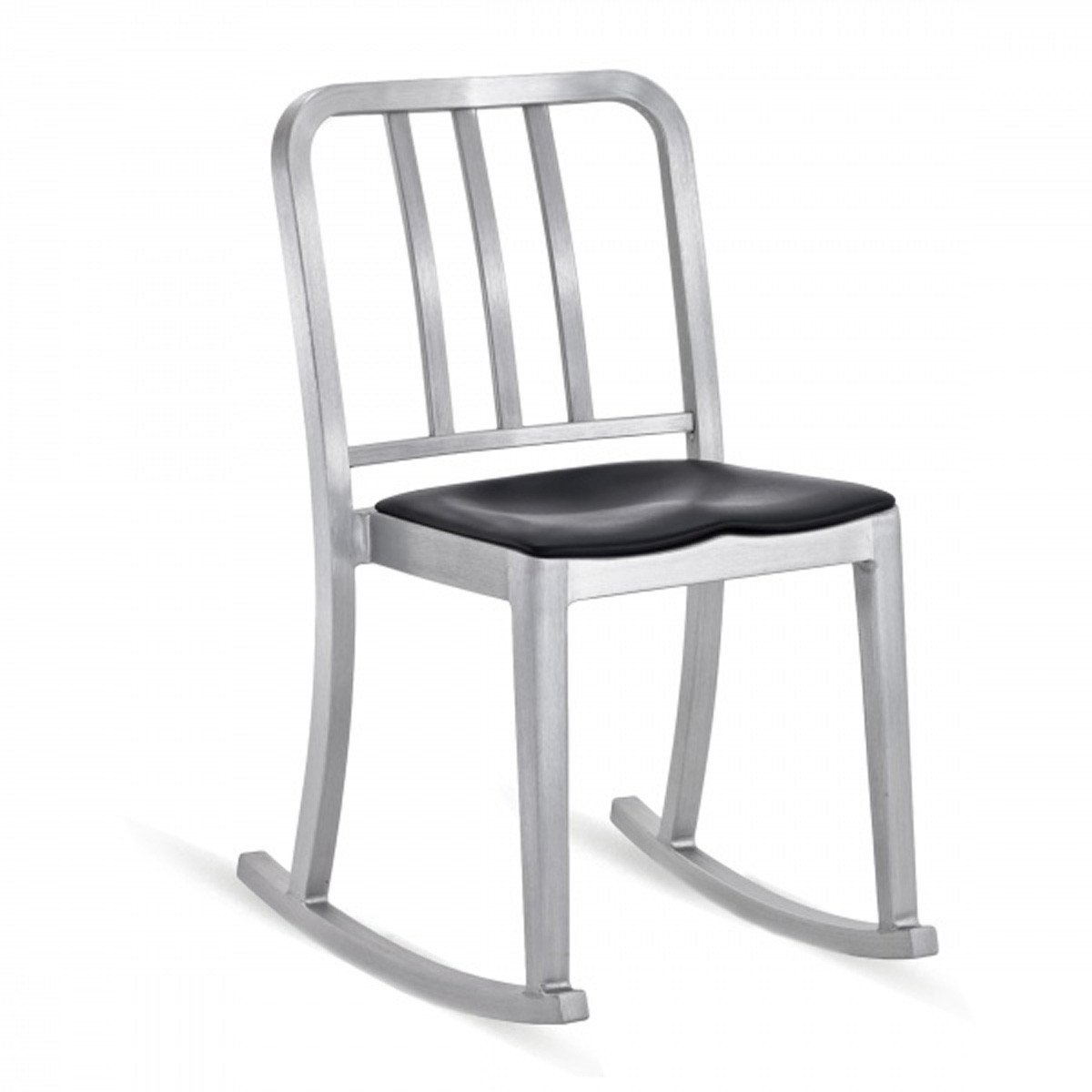 Emeco Heritage Rocker Armless rocking chairs Emeco Brushed Black Vinyl Seat Pad + $150.00