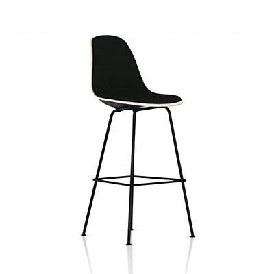Eames Molded Plastic Upholstered Bar Stool bar seating herman miller
