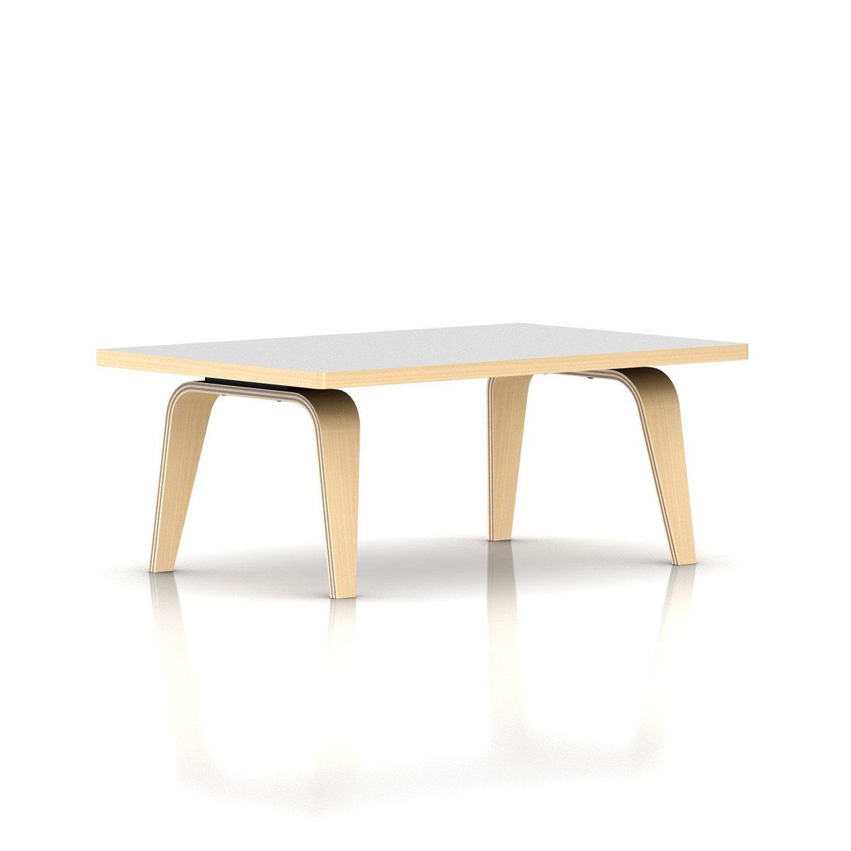 Eames Rectangular Coffee Table / Laminate Top with Veneer Edge Coffee Tables herman miller 36-inches Wide Studio White Top