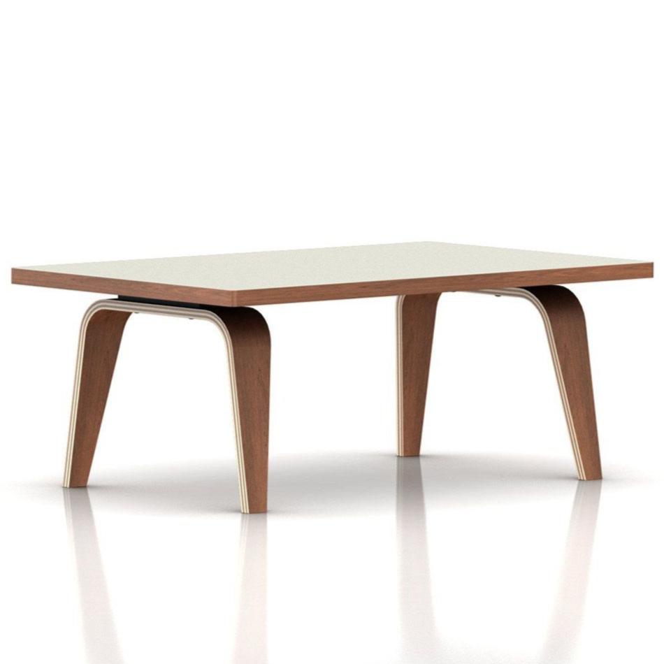 Eames Rectangular Coffee Table / Laminate Top with Veneer Edge Coffee Tables herman miller 36-inches Wide White Top