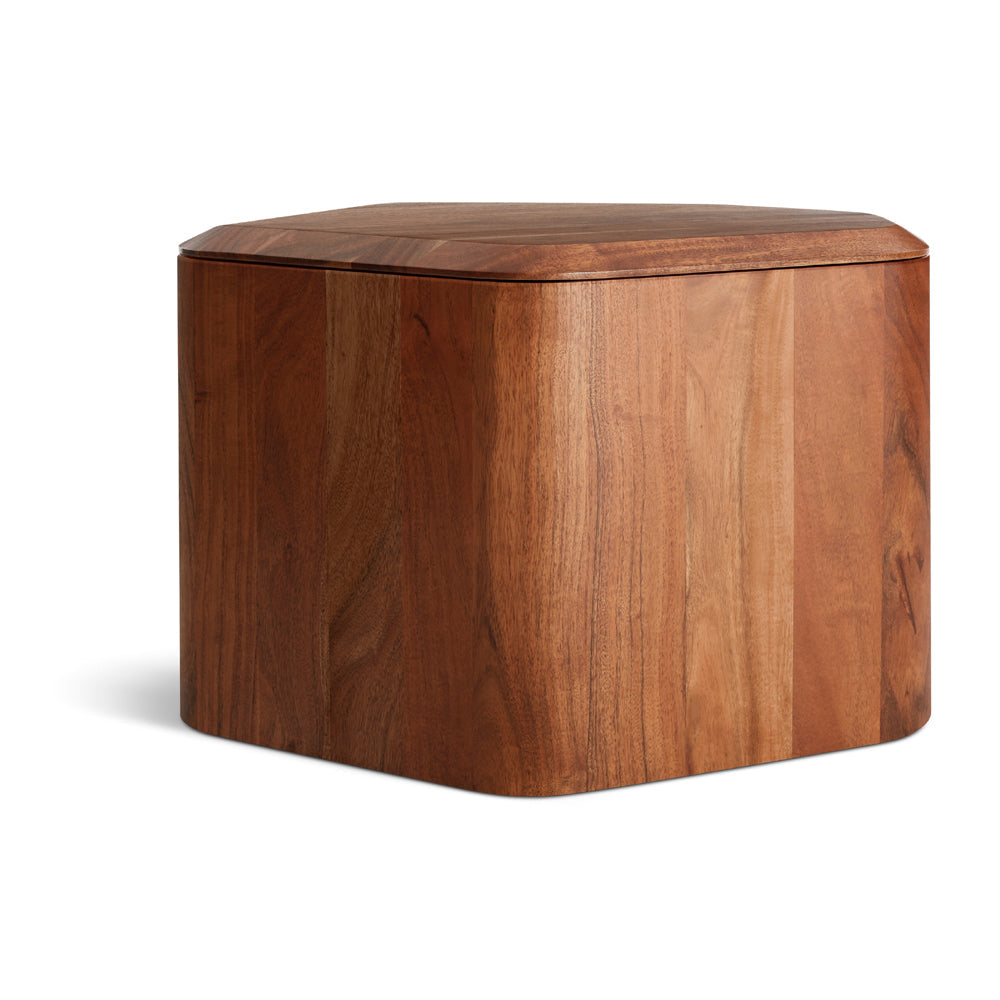 Hoard Side Table with Storage side/end table BluDot Medium Acacia