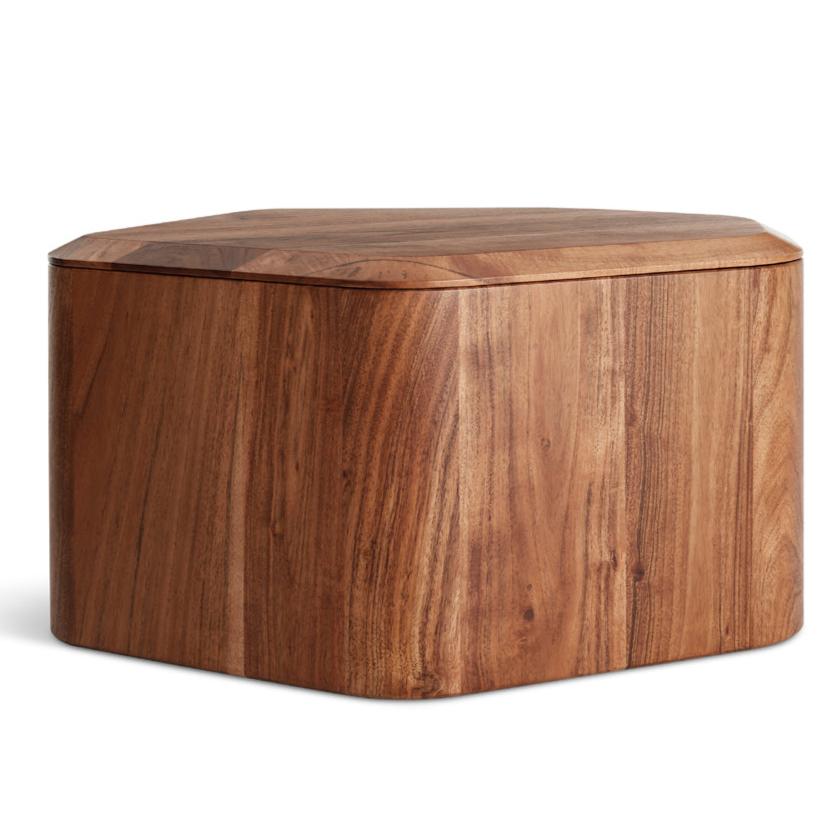 Hoard Side Table with Storage side/end table BluDot Low Acacia