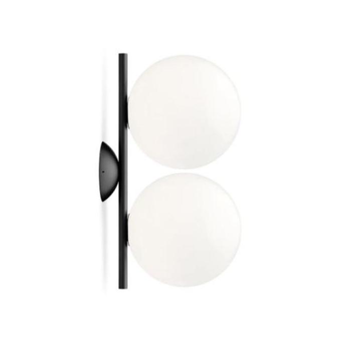 IC Lights Ceiling and Wall Double wall / ceiling lamps Flos Black Small