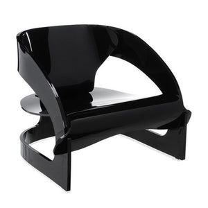 Joe Colombo Armchair- 4801 lounge chair Kartell Solid Glossy Black 