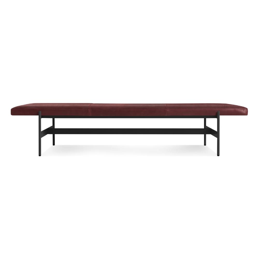 Jumbo Daybench Benches BluDot Oxblood Leather / Oblivion