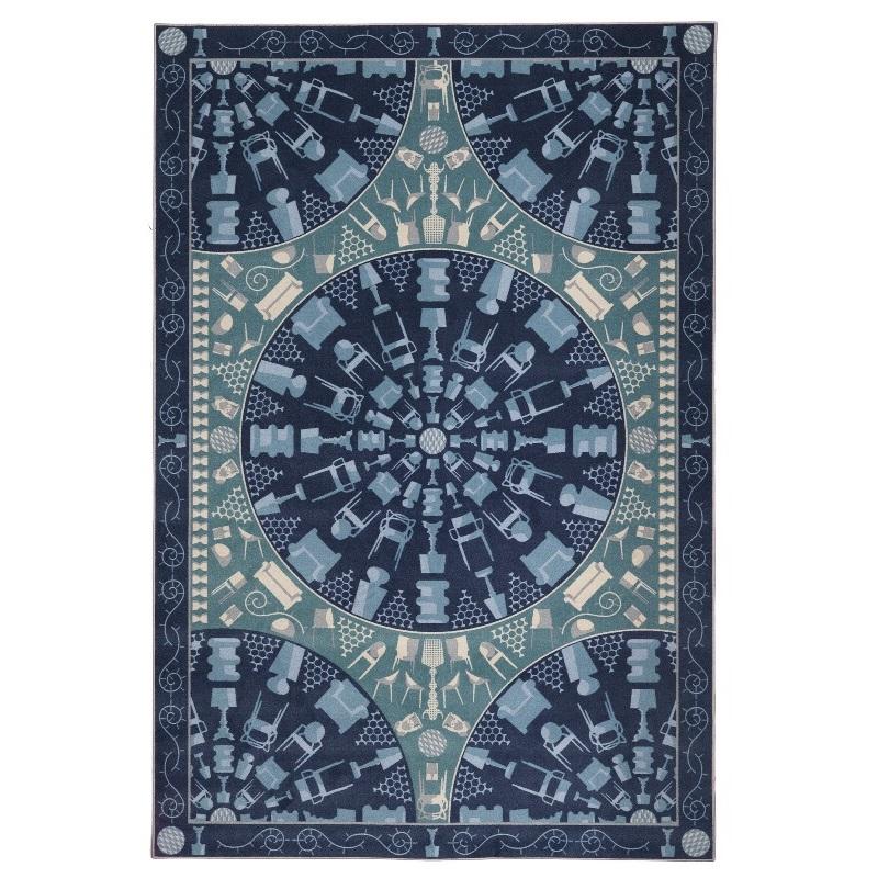 Kartell Carpet Rugs Kartell Blue Rectangle