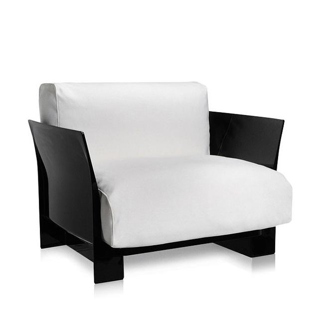 Pop Chair Lounge Chair Kartell Black White