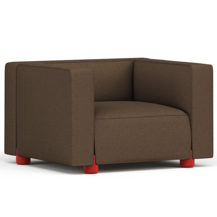 Barber & Osgerby Compact Armchair lounge chair Knoll Red Hourglass - Mocha