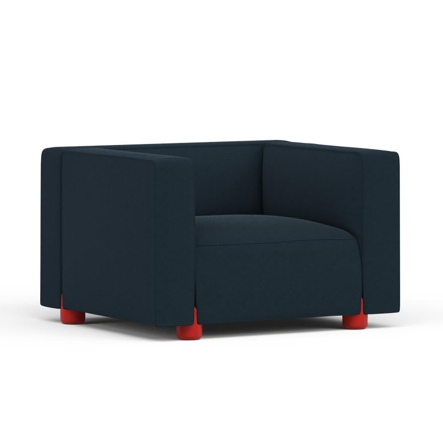 Barber & Osgerby Compact Armchair lounge chair Knoll Red Hourglass – Indigo