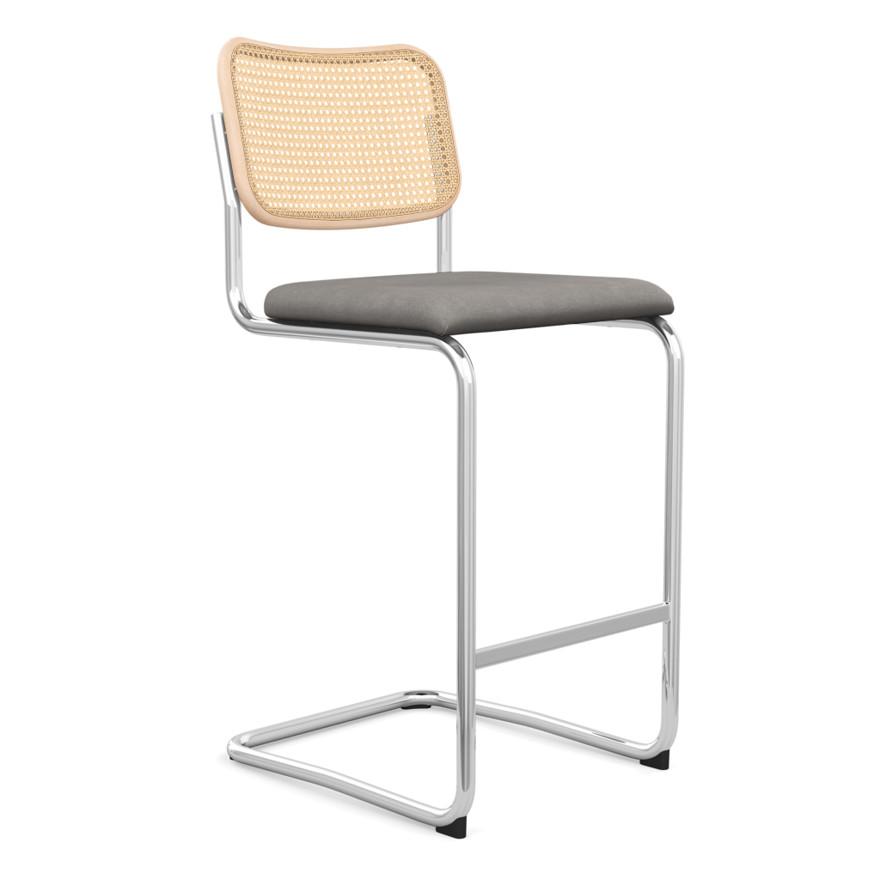 Cesca Stool Upholstered Seat & Cane Back Stools Knoll