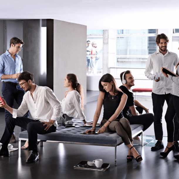 Florence Knoll Relaxed Large Square Bench Benches Knoll