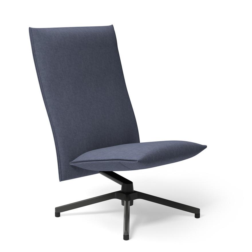 Pilot by Knoll™ - High Back Lounge Chair lounge chair Knoll Dark Grey Painted Delite fabric - Catalina