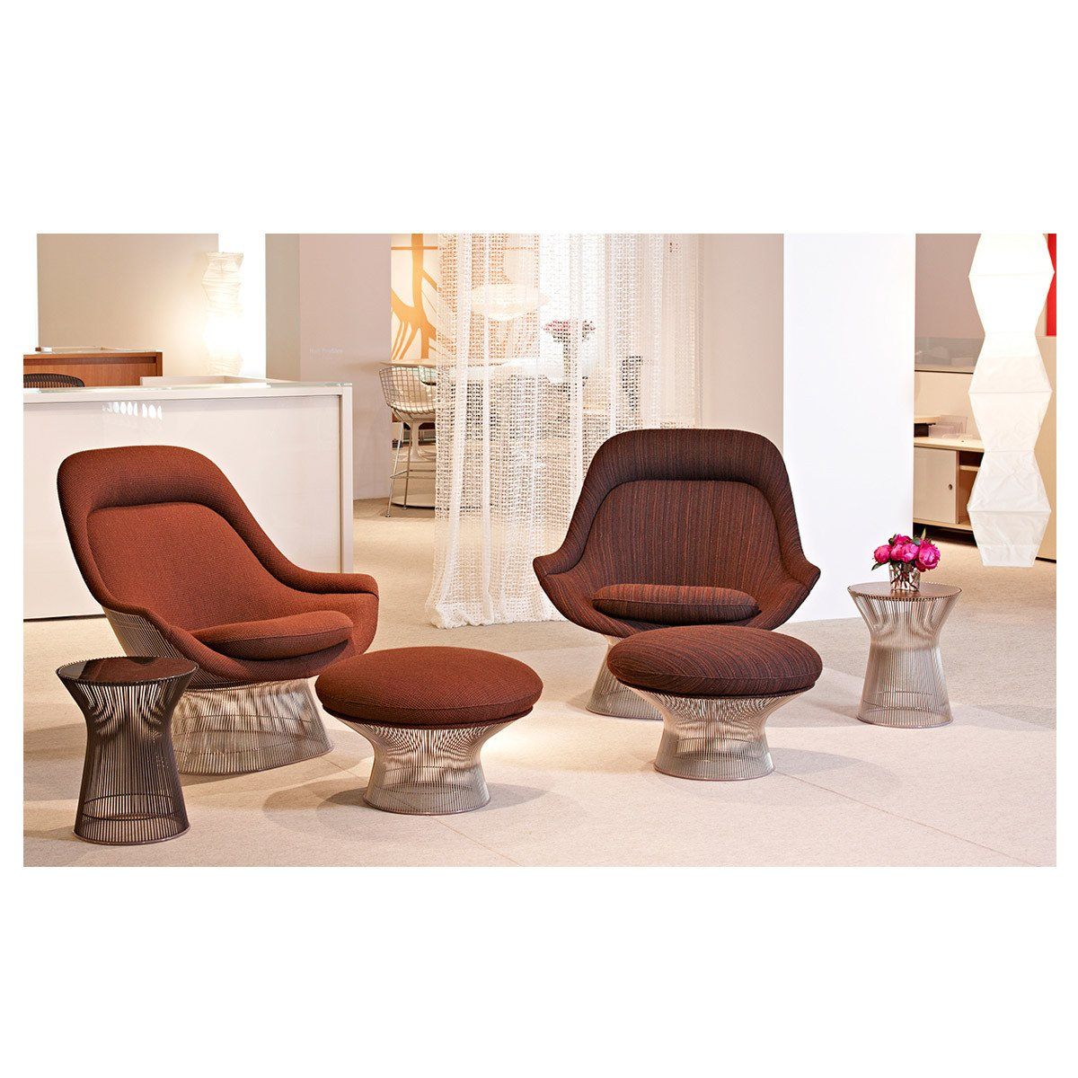 Platner Easy Chair and Ottoman lounge chair Knoll
