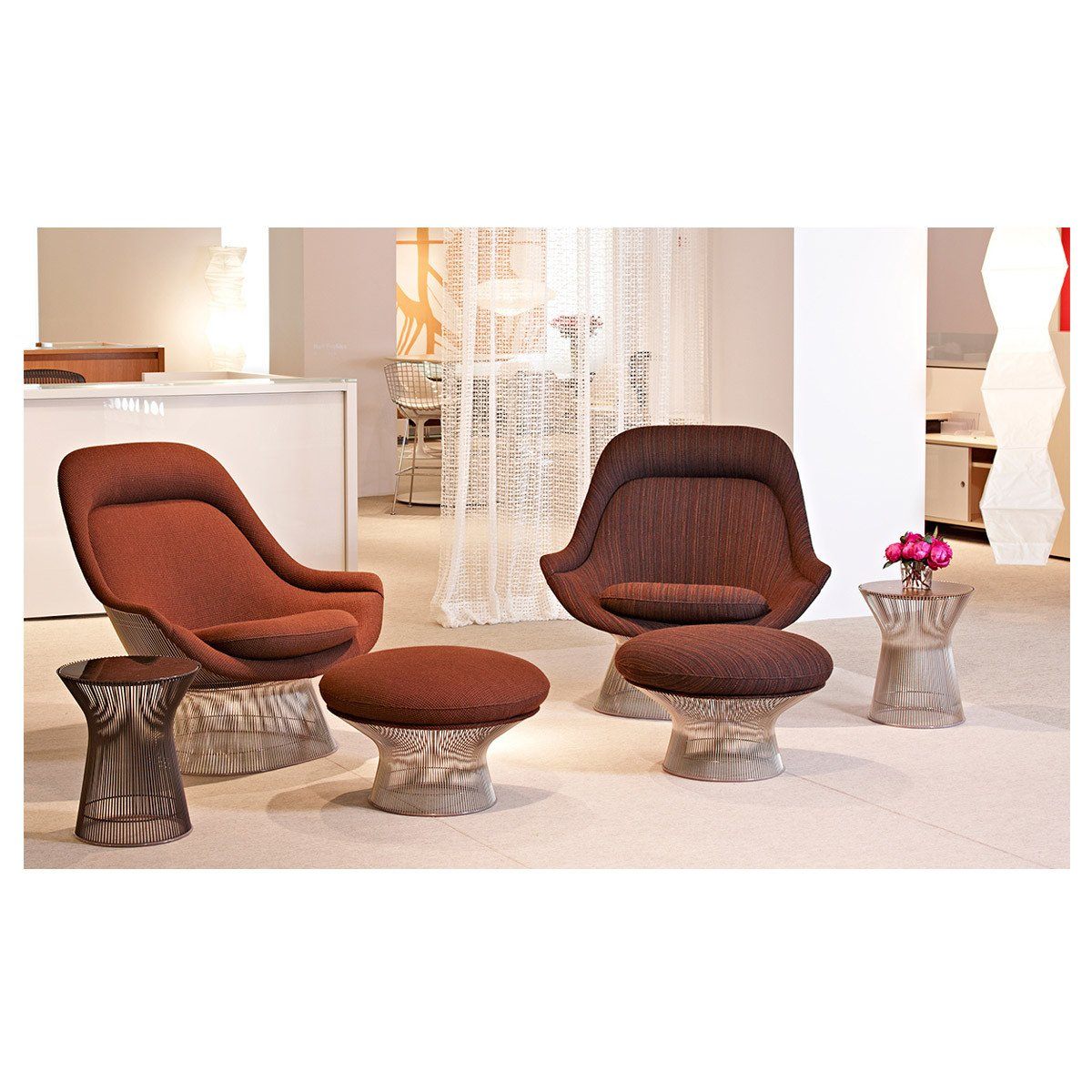 Platner Gold Plated Easy Chair lounge chair Knoll