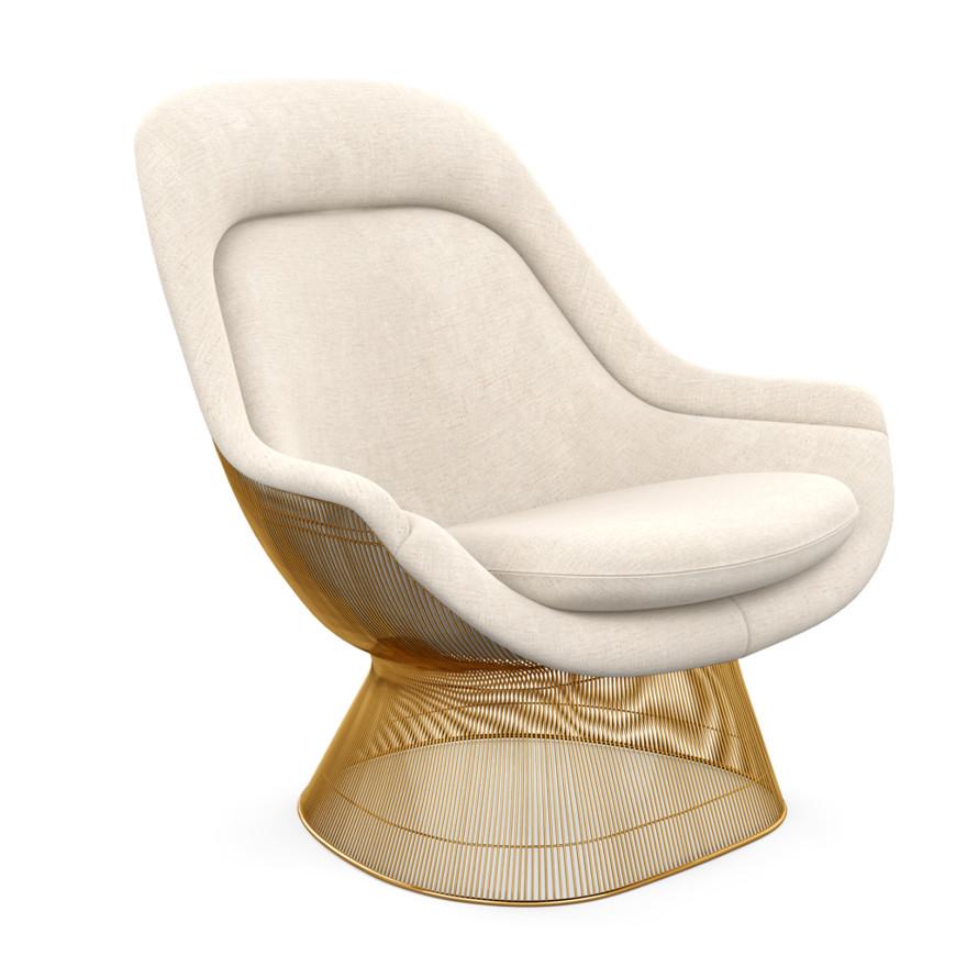 Platner Gold Plated Easy Chair lounge chair Knoll