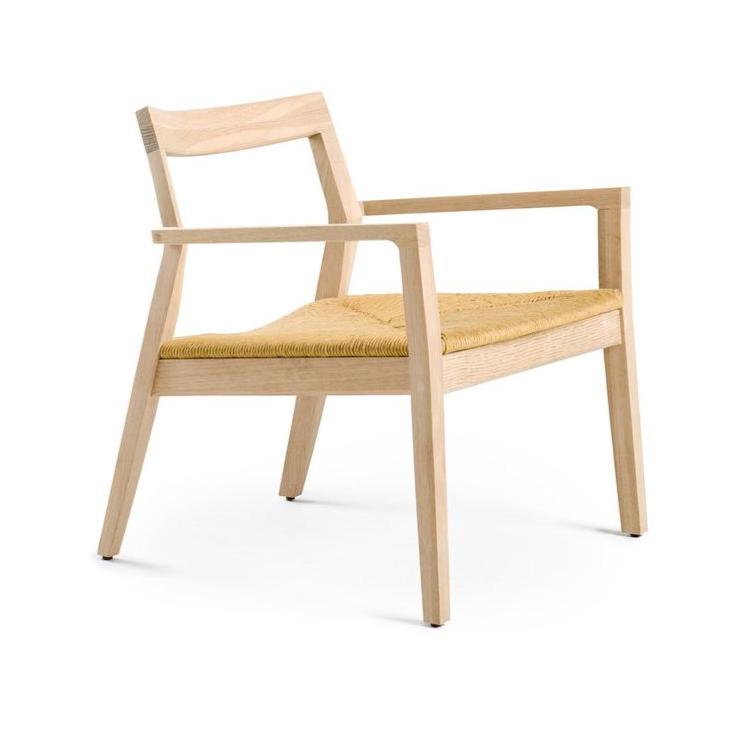 Krusin Lounge Arm Chair With Woven Seat lounge chair Knoll