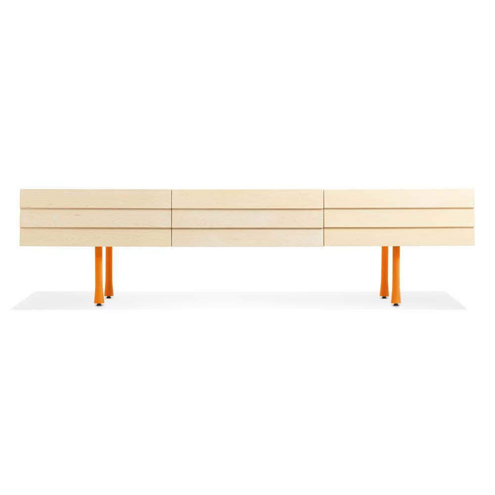 Lap Long and Low storage BluDot Whitewashed Maple / Orange