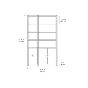 Linea 580012 2-Shelf System - 50 Inch Wide Shelf BDI 