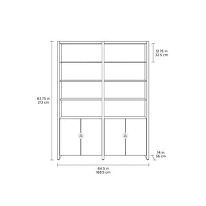 Linea 580022 2-Shelf System - 64 Inch Wide Shelf BDI 