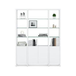 Linea 580121 3-Shelf System - 66 Inch Wide Shelf BDI Satin White 