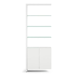 Linea Double Shelf Extension 5802A Shelves BDI Satin White 
