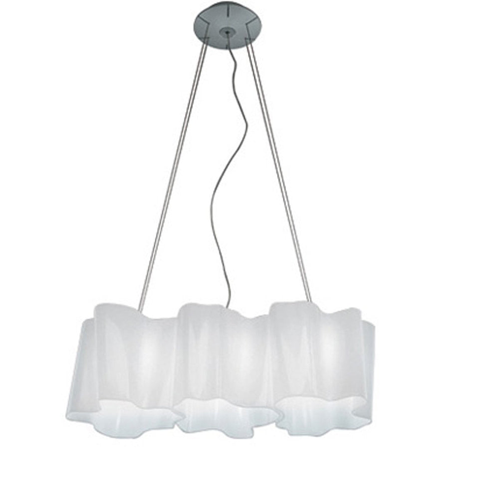 Logico Mini Triple Linear Suspension Lamp hanging lamps Artemide Standard Milky White