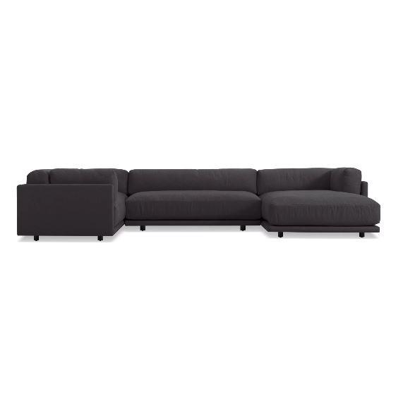 Sunday J Sectional Sofa With Chaise sofa BluDot Left Arm Makada Charcoal
