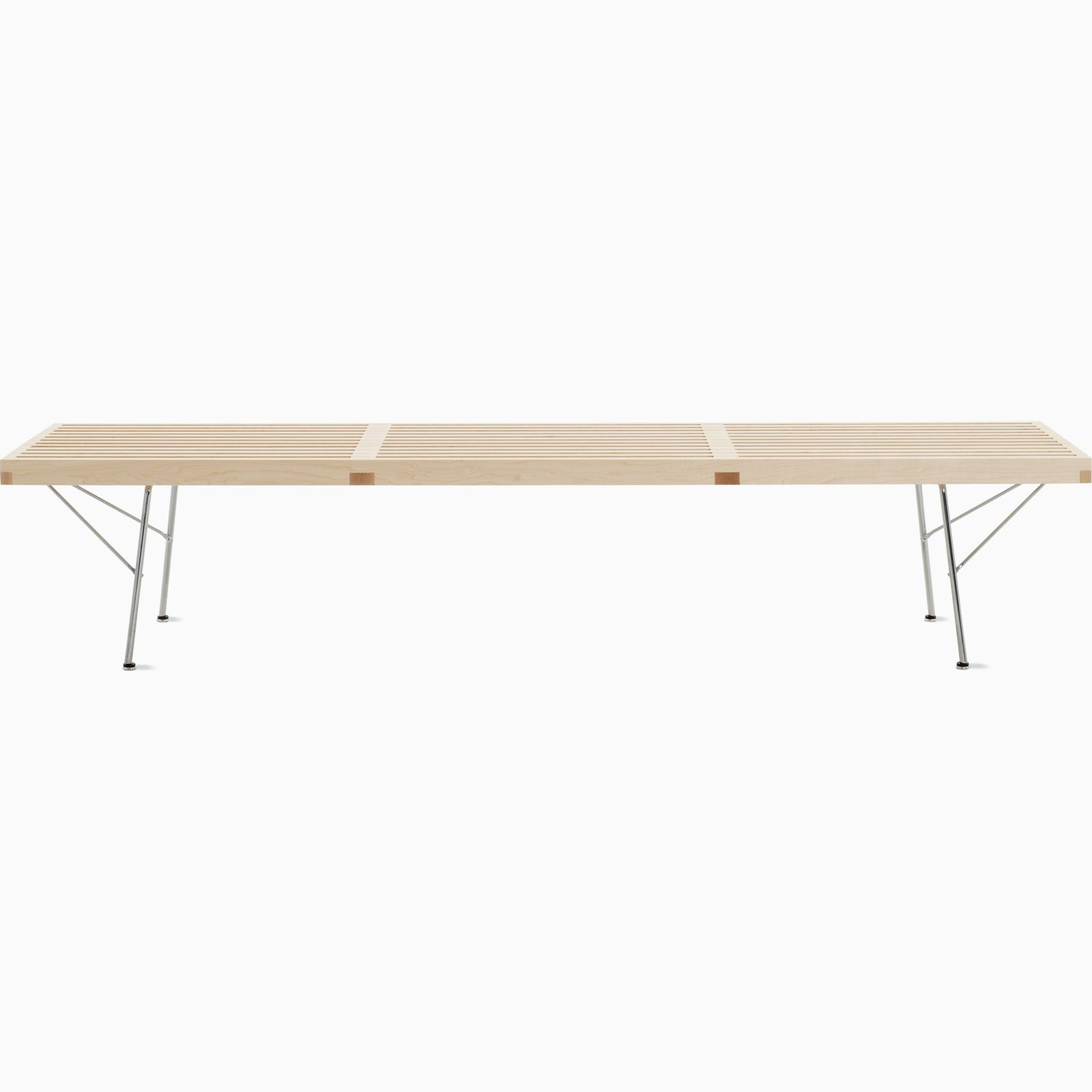 Nelson Bench Benches herman miller 72-inches Wide +$240.00 Metal Base +$100.00 Natural Maple Slat Finish