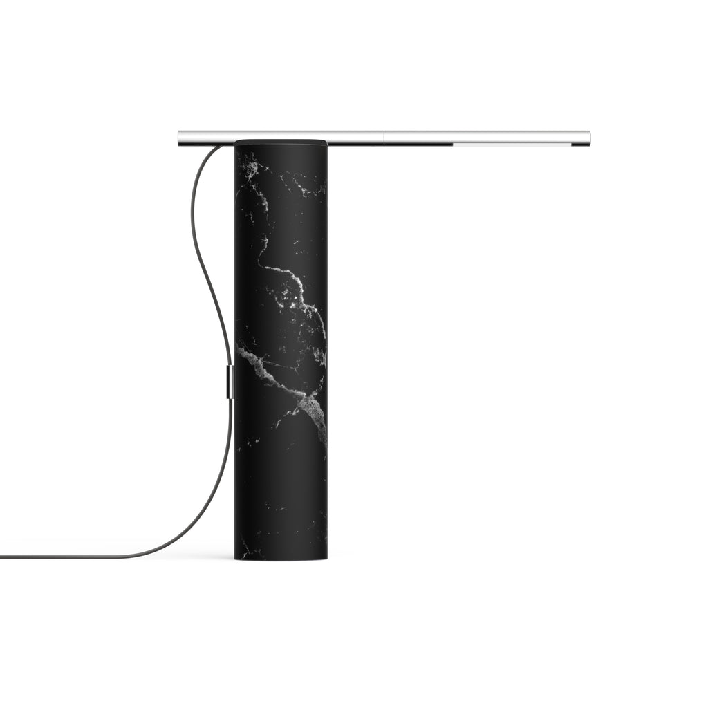 T.O Table Lamp Table Lamps Pablo Black Marquina Marble Chrome