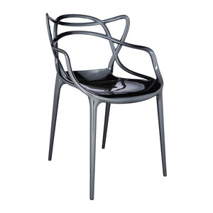 Masters Chair Metallic Side/Dining Kartell Titanium 