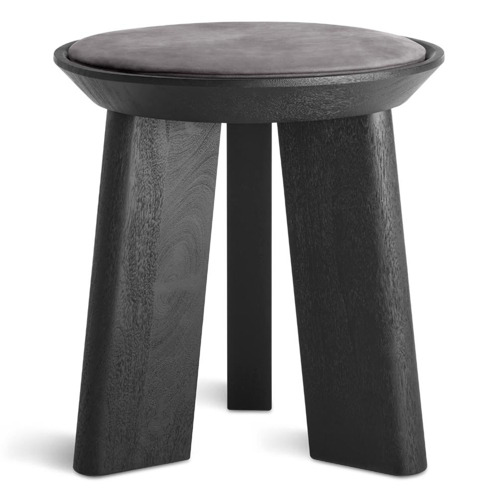 Mimi Stool Stools BluDot Black / Slate Leather