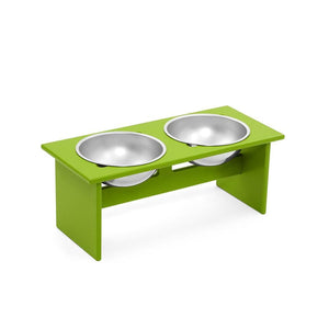 Minimalist Double Dog Bowl Stools Loll Designs Leaf Green Medium: 20 In Width 