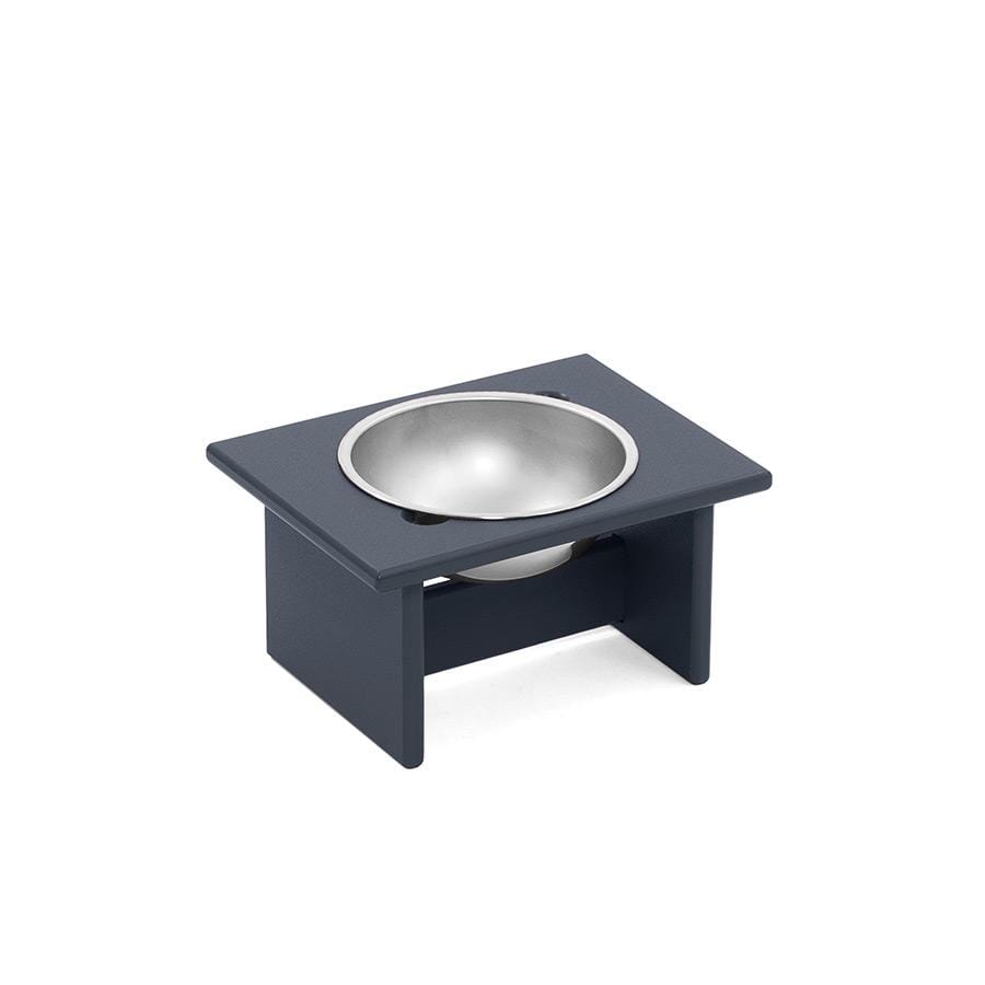 Minimalist Single Dog Bowl Stools Loll Designs Charcoal Grey Small: 9.5 In Width