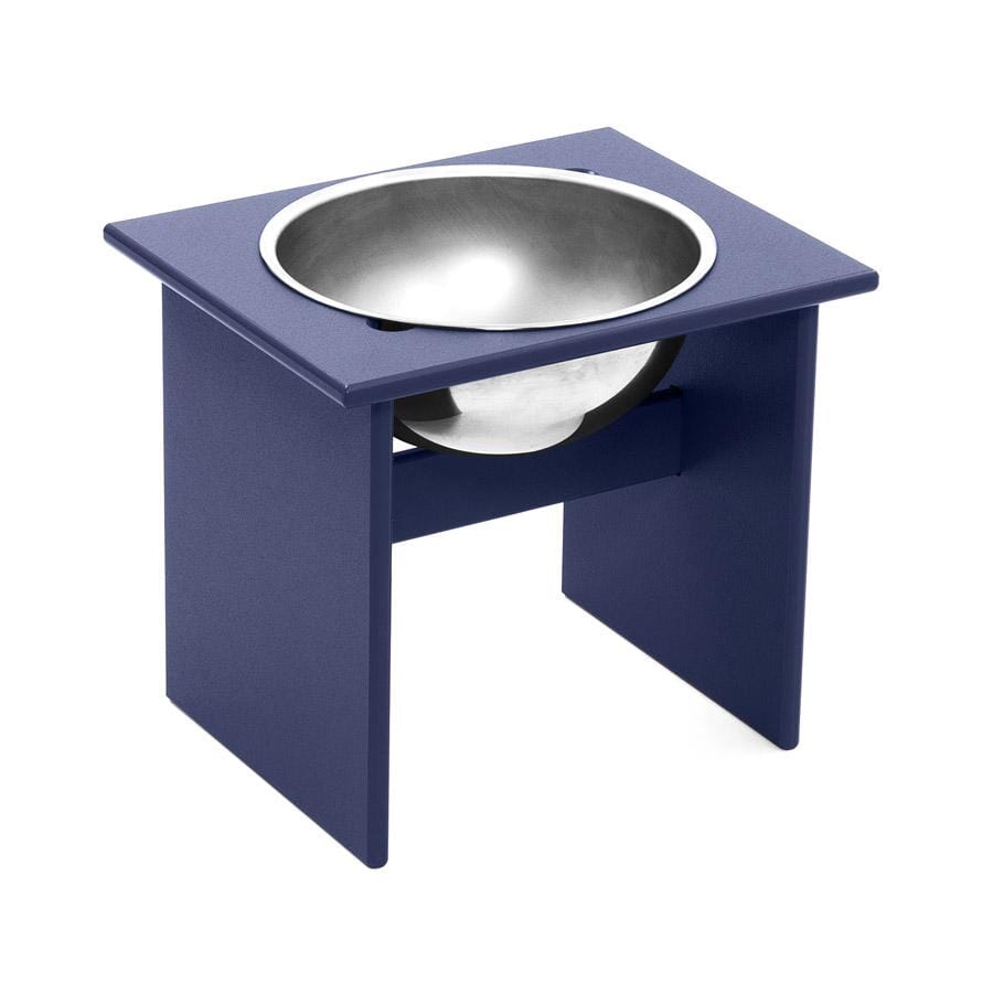 Minimalist Single Dog Bowl Stools Loll Designs Navy Blue Large: 12.5 In Width