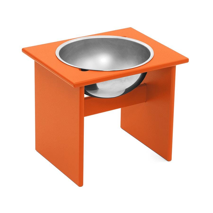 Minimalist Single Dog Bowl Stools Loll Designs Sunset Orange Large: 12.5 In Width